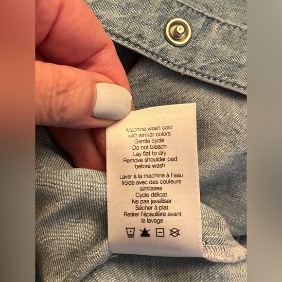 VERONICA BEARD Allison Lakeshore Chambray Front Tie Mini Dress Blue Size 2 NWT - Picture 12 of 12